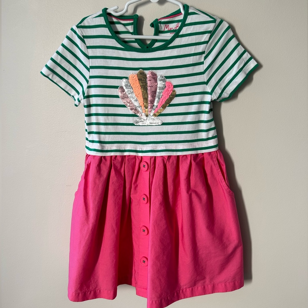Mini Boden girls flip sequin dress